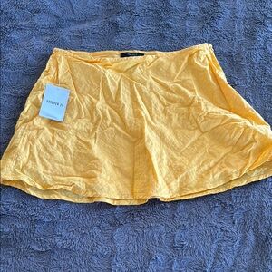 Forever 21 Yellow Women’s Linen-Blend skirt